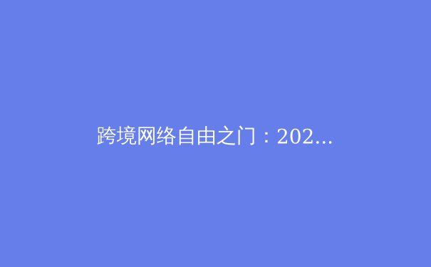 跨境网络自由之门：2024年全球VPN技术演进与合规使用指南 - 3