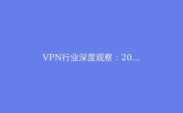 VPN行业深度观察：2024年隐私保护与网络自由新趋势 - 3
