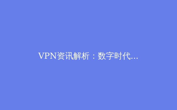 VPN资讯解析：数字时代的隐私盾牌与网络自由之门 - 4